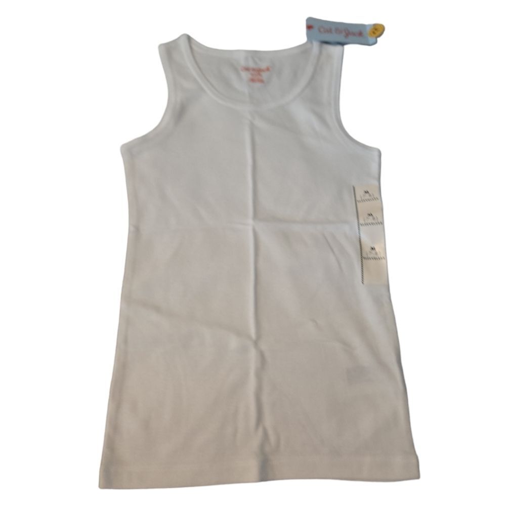 Cat & Jack Solid White Tank Top